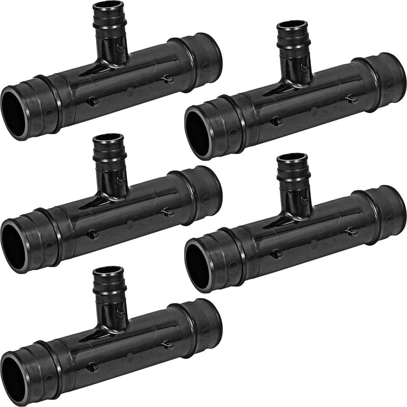 Supply Giant Poly Pex-A Expansion Tee Fitting 1" x 1" x 3/4", F1960 Tee 1 Inch x 1 Inch x 1/2 Inch Expansion Barb Connections, Plastic Pipe Fitting for use with Pex-A Tubing (Pack of 5) - Image 1